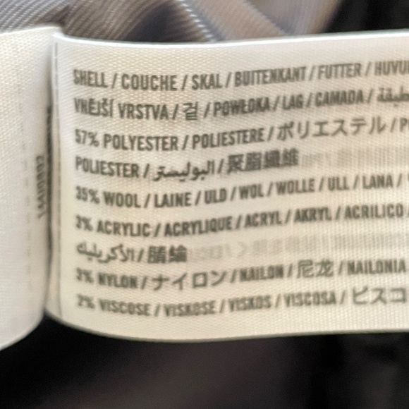 Abercrombie Fitch Gray Wool Blend Bomber Jacket Womens M Minimalist Streetwear - Picture 6 of 9